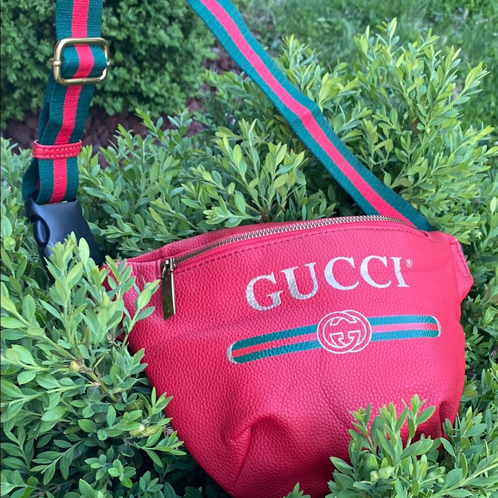 Red Logo Belt Bag